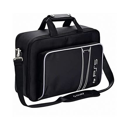 HAOBUY Sac de Rangement pour PS5 Console Disc/Digital Edition et Manette -Noir Blanc 