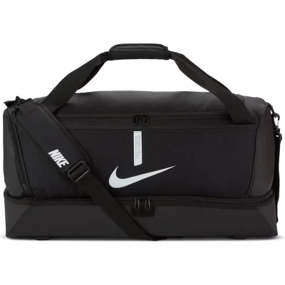 NIKE Sac de Sport Rigide Soccer, Noir/Noir/Blanc, Taille Grande