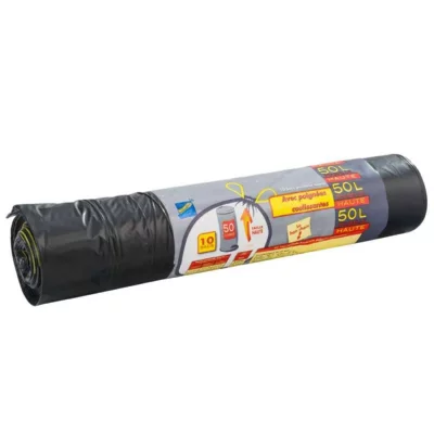 PUBLI EMBAL Sac poubelle haute 50L poignee X10 1037408 - 