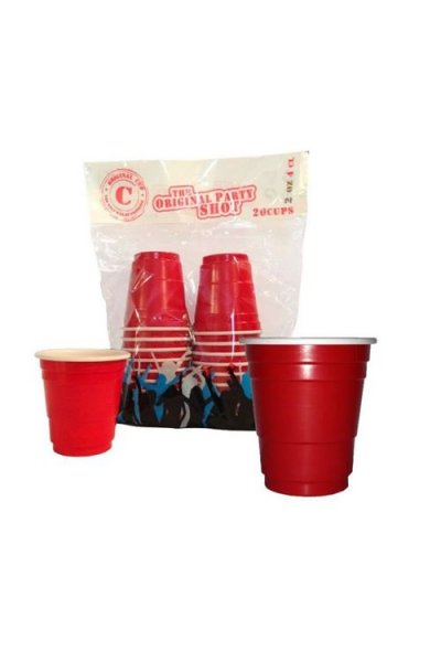 ORIGINAL CUP Sachet De 20 Shooters 4cl Rouge - Rouge