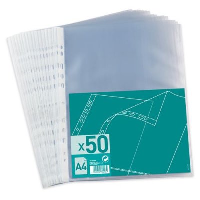 ELBA Sachet de 50 pochettes perfor&eacute;es A4 