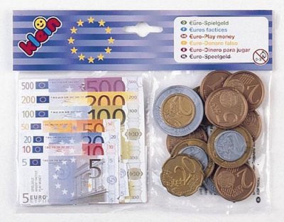 KLEIN Sachet de monnaie factice pi&egrave;ces et billets 9612
