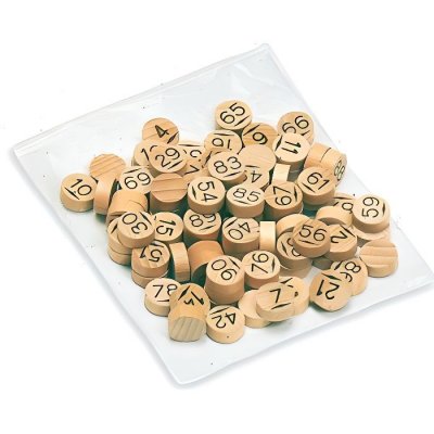 JEUJURA Sachet de pions - Loto : Bois