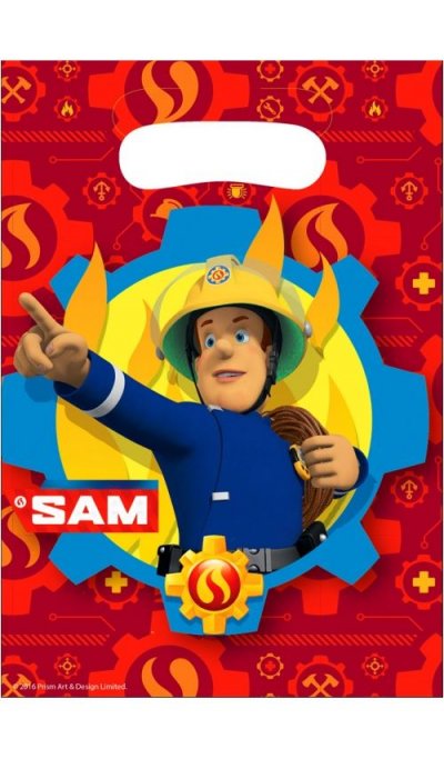 AMSCAN Sachets Anniversaire - Sam le Pompier&trade; x 20
