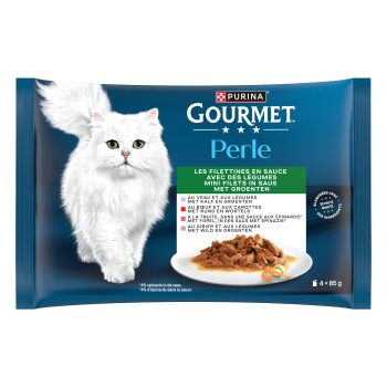 PURINA Sachets repas chat adulte Perle - multivari&eacute;t&eacute;s - 4x85g