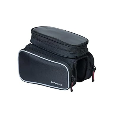 BASIL Sacoche de cadre v&eacute;lo  Design 3 compartiments (1,5L) 