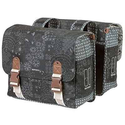 BASIL Sacoche double velo  boheme 35 litres noir anthracite