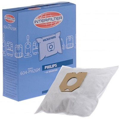 HOOVER Sacs aspirateur 604-ph26m aspirateur philips lg goldstar Interfilter 35601433