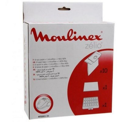 MOULINEX Sacs aspirateur zelio par 10 + filtres pour Aspirateur 