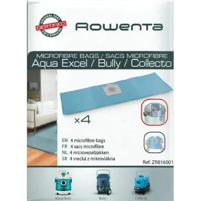 ROWENTA Sacs Microfibre (X4) Pour Aspirateur Gamme Aqua Excel, Bully & Collecto 