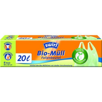  Sacs poubelle biologiques en film avec poign&eacute;e 20 L/6 sachets, de 4 (4 x 6 pi&egrave;ces)