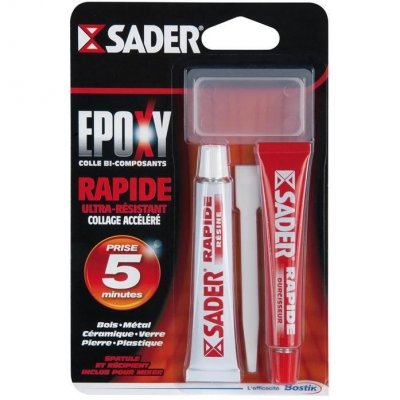 SADER  COLLE EPOXY RAPIDE TUBES 15ML X2 (Vendu par 1)