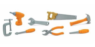 GENERIQUE Safari jeu d'outils Toob junior gris/orange/brun 8 pi&egrave;ces