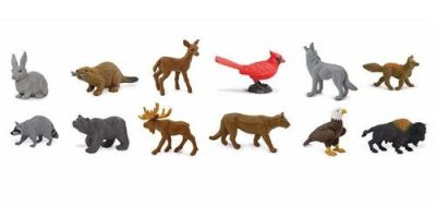 GENERIQUE Safari jeu de r&ocirc;le Nature Toob junior marron/gris/rouge 12 pi&egrave;ces
