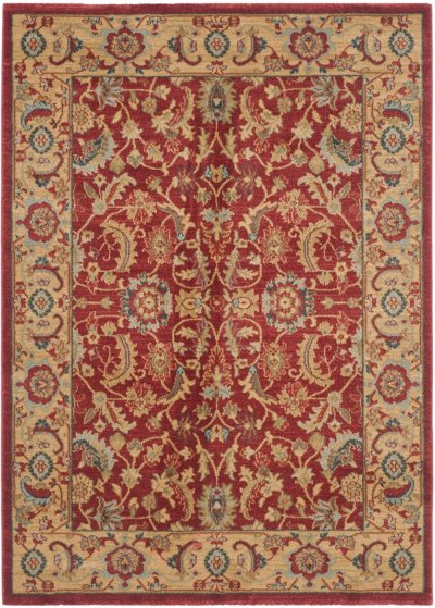 SAFAVIEH  Natalia Tapis Polypropyl&egrave;ne Rouge/Naturel 121 X 170 cm