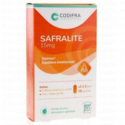 CODIFRA Safralite Amelioration De L'humeur 28 Gelules 15mg 