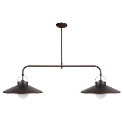 TOSEL SAINT-MALO - Lustre poutre m&eacute;tal bronze