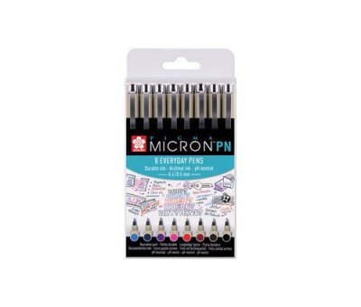 MANUTAN SAKURA Feutre fineliner Pigma Micron PN, kit de 8