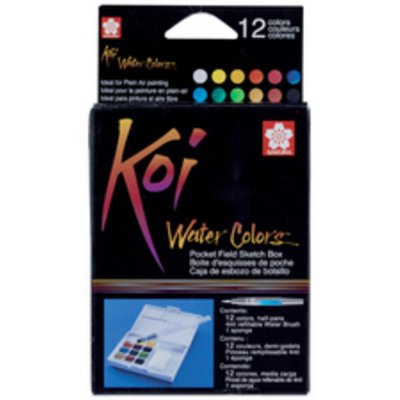 SAKURA  Peinture aquarelle Koi Water Colors Sketch Box 12