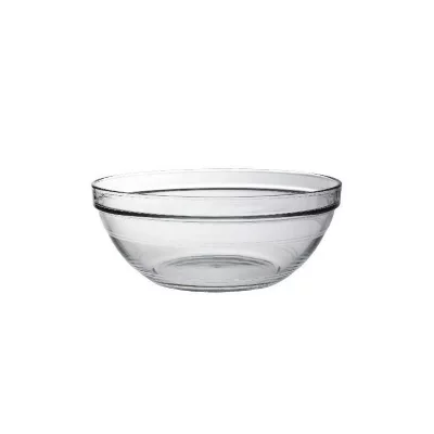 DURALEX Saladier empilable 3,45L en verre tremp&eacute; r&eacute;sistant transparent