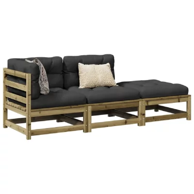 VIDAXL Salon de jardin 3 pcs  - Bois de pin