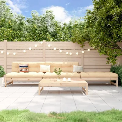 VIDAXL Salon de jardin 4 pcs bois massif de pin - 