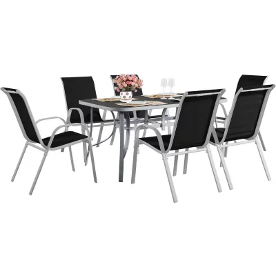 HABITAT ET JARDIN Salon de jardin  Cordoba + Tropic 6 personnes