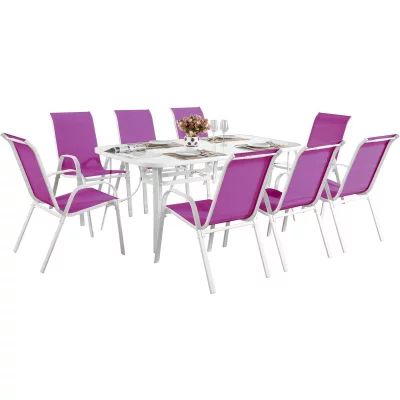 HABITAT ET JARDIN Salon de jardin ""Cordoba XL 180"" - Phoenix - Fuschia