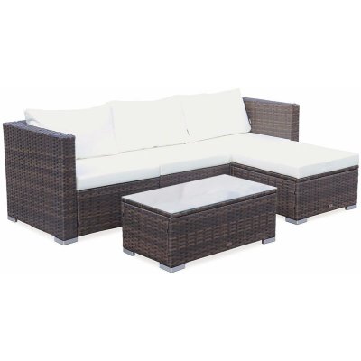 SWEEEK Salon de jardin en r&eacute;sine pour 4 personnes