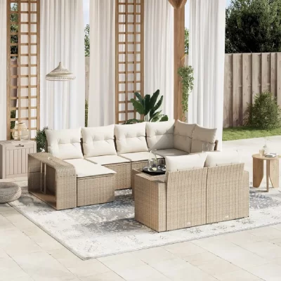 VIDAXL Salon de jardin modulable 11 pieces resine tressee 62 x 65.5 x 69 cm