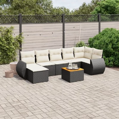 VIDAXL Salon de jardin modulable GENERIQUE 7 personnes 8 pieces 62 x 62 x 69 cm resine tressee