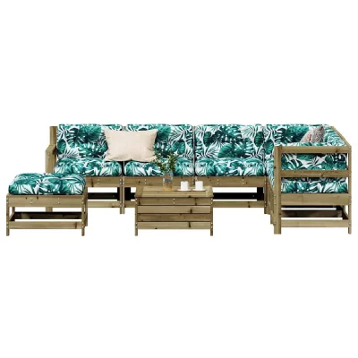 VIDAXL Salon de jardin modulable GENERIQUE marron 8 pieces bois 62 x 62 x 70.5 cm