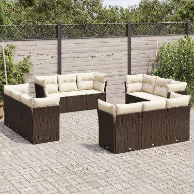 VIDAXL Salon de jardin  12 pcs - Marron