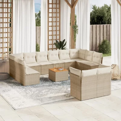 VIDAXL Salon de jardin  13 pi&egrave;ces - Beige