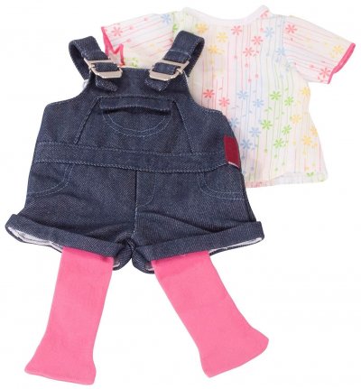 GOTZ Salopette jean poup&eacute;e 45-50cm avec collants