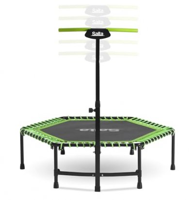 SALTA  Trampoline Fitness avec poign&eacute;e Vert &Oslash; 128 cm