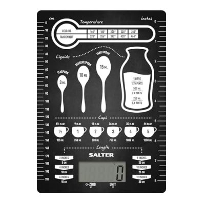 SALTER  1171 Cndr Conversions Digital Kitchen Scales - Black