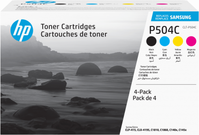 HP Samsung Clt-p504C- pack 4 toners 1 noir + 3 couleurs