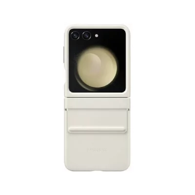 SAMSUNG  Coque &agrave; rabat en &eacute;co-cuir originale Galaxy Z Flip 5 - Cream