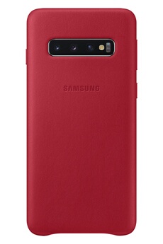 SAMSUNG  Coque en cuir S10 - Rouge bordeaux 