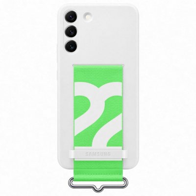 SAMSUNG  ï»¿Coque en silicone &agrave; sangle Galaxy S22 Plus - White