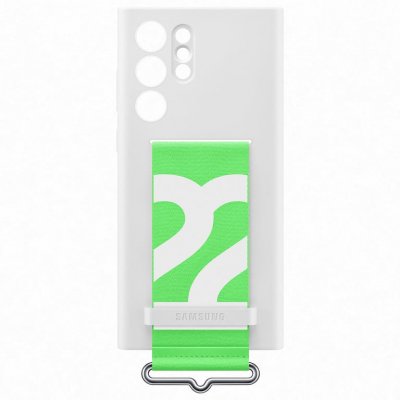 SAMSUNG  ï»¿Coque en silicone &agrave; sangle Galaxy S22 Ultra - White
