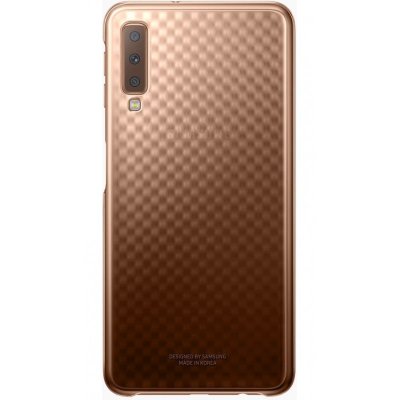 SAMSUNG  Coque Rigide pour Galaxy A7 (2018) Dor&eacute;/Transparente