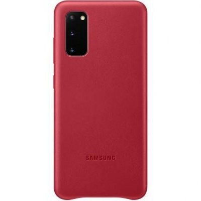 SAMSUNG  ef-vg980lr - coque cuir galaxy s20 rouge bordeaux