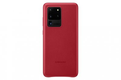 SAMSUNG  ef-vg988lr - coque en cuir galaxy s20 ultra rouge bordeaux