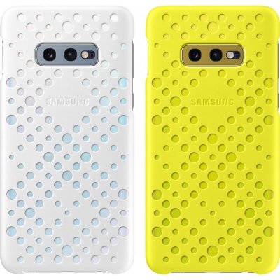 SAMSUNG  ef-xg970cw - coque perforee blanc & jaune g s10e