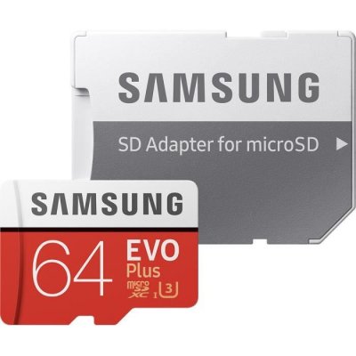 SAMSUNG  EVO Plus microSDXC 64 Go, Carte m&eacute;moire