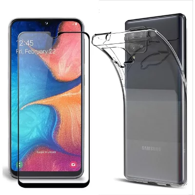 XEPTIO Samsung Galaxy A42 5G tpu et protection &eacute;cran full noir - Neuf