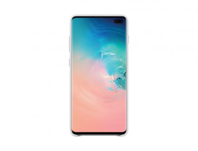 SAMSUNG  Galaxy S10+ Leather Cover Case - White