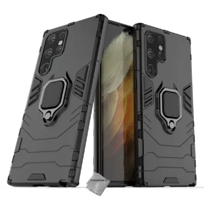 HTDMOBILES Samsung Galaxy S22 Ultra Coque Anti-Choc - Noir